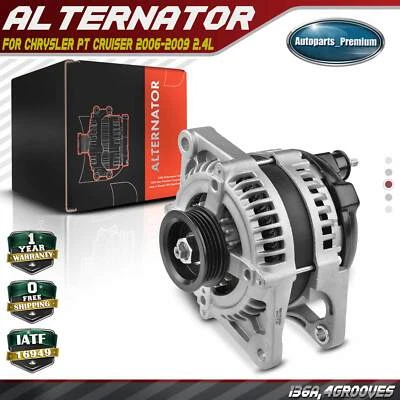 Alternador para Chrysler PT Cruiser 2006-2009 L4 2,4 L 136A 12 V CW polea de 4 ranuras Foto 1 de 4