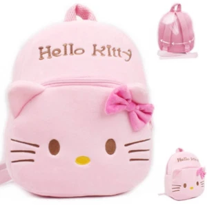 HELLO KITTY PINK SOFT BACKPACK FOR TODDLERS KINDERGARTEN SNACKS ACCESSORY New - Picture 1 of 4