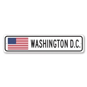 Washington DC US American Flag Metal Sign - Picture 1 of 4
