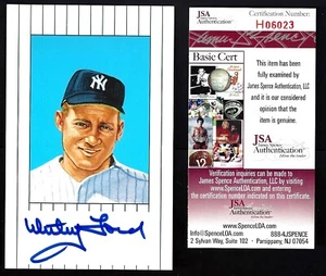 WHITEY FORD NEW YORK YANKEES  SIGNED RON LEWIS FINE ART CARD - JSA - BIG & BOLD - Picture 1 of 2