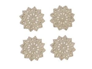 Round Crochet Doily, Cup Coasters, Table Accessories, Home Decor 4", Hand Made - Picture 1 of 4