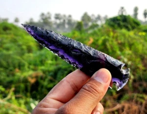 Amethyst Speerspitze große Pfeilspitze Kristall Heilung lila Kristall metaphysisch - Bild 1 von 8