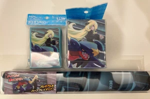 Pokemon Cynthia & Garchomp Deck Case Deck Shield Sleeve Playmat Set Card Game - Picture 1 of 2