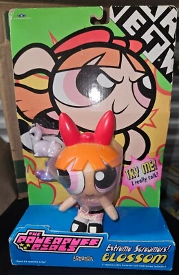 Powerpuff Girls Extreme Screamers Blossom Talking Figures Trendmasters 2000 NEW - Image 1 of 4