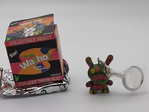 Kidrobot Dunny Andy Warhol Flowers 1.5" Vinyl Figure Keychain - Picture 1 of 4