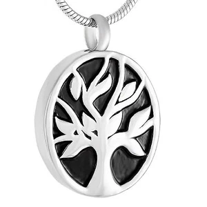 Stainless Steel Tree Of Life Cremation Pendant Urn Jewelry Pet Ashes Human - Picture 1 of 4