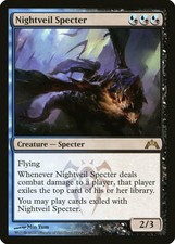 Nightveil Specter Gatecrash HEAVILY PLD Blue Black Rare MAGIC MTG CARD ABUGames