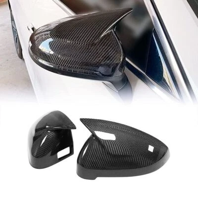 2p For Audi A4 B9 S4 RS4 A5 S5 RS5 2017-2022 Carbon Fiber Car Side Mirror Covers — 第 1/4 张图片