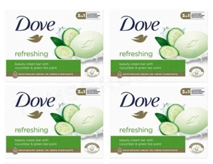 4 DOVE Refreshing Beauty Cream Bar with Cucumber & Green Tea Scent 90g - Picture 1 of 3