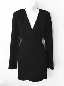 $ 325 TORN by RONNY KOBO schwarz gerissenes V-Ausschnitt-KLEID * S - Bild 1 von 10