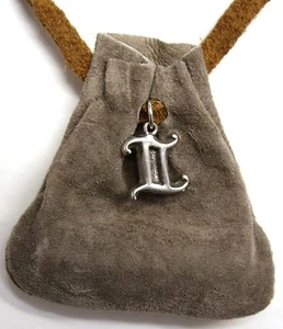 Zodiac essence medicine bag - Gemini (dark gray color suede leather) - Picture 1 of 2