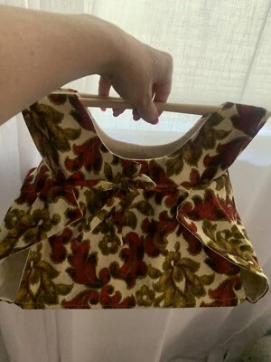 Vintage 1960s Tapestry Carpet Bag Purse House And Home Material - Image 1 of 4