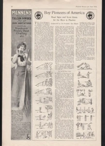 1912 BOY SCOUT BSA DAN BEARD ROAD SIGNS KNOTS SPORT CAMP OUTDOOR ROPE ICLE20146 - Picture 1 of 1