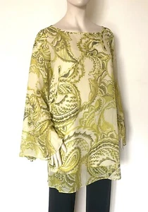 MARINA RINALDI, 100% SEIDE Bluse Gr. MR 23, 14W US, 44 DE, 52 IT - Bild 1 von 13