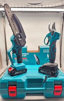 Kit Potatrice Cesoia Forbice e Mini Motosega Elettrica con Batterie Ricaricabili - Immagine 1 di 4