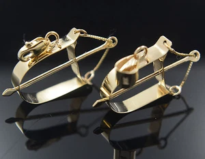 Ochosi Bow Pendant / Bracelet Charm 14K Gold Yoruba Orisha - Picture 1 of 5