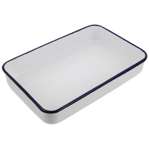 Enamel Baking Pan Bakeware Rectangular Roasting Tray Cooking Trays for Oven - Picture 1 of 12