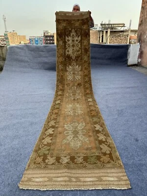 Afghan tribal wool hallway runner Bohemian runner flooring décor.  Details below - Image 1 of 4