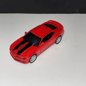 Kinsmart 5" 2014 Chevy Chevrolet Camaro Stripe Diecast Model Toy Car 1:38 Yellow - Picture 1 of 1