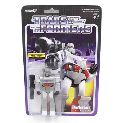 Transformers G1 Megatron Chrome Commander Super 7 Reaction Figure 3.75" MOC - Image 1 of 4