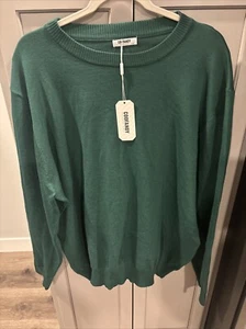Coofandy Crew Neck Sweater Men’s Size XXXL Green Long Sleeve Mens 3XL - Picture 1 of 7