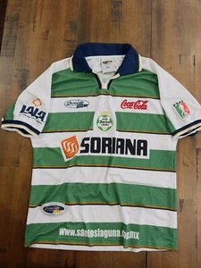 MEXICO CORONA SPORT CLUB SANTOS LAGUNA AUTHENTIC SOCCER JERSEY SIZE G/L RARE - Picture 1 of 4