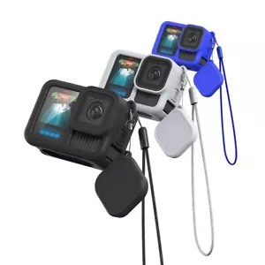 Pour GoPro Hero13 Coque de protection en silicone accessoire noir avec capuchon - Photo 1 sur 21