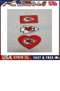 3 Stück NFL Kansas City Chiefs bestickte Bügelbild Patches - Bild 1 von 11