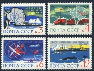 Rusia 2779-2782, MNH. Mi 2801-2804. Investigación Antártica, Pingüinos, Ballena, Barco, - Imagen 1 de 1