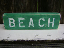12 INCH WOOD HAND PAINTED BEACH SIGN NAUTICAL SEAFOOD (#S056)
