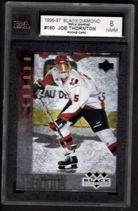 JOE THORNTON 1996-97 Upper Deck Black Diamond ROOKIE KSA 8 NRMT/Mint LOW POP RC - Picture 1 of 2