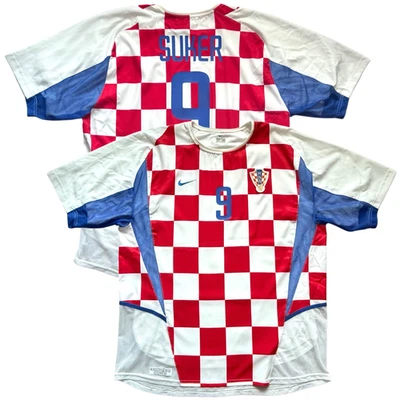 2002/04 Croatia Authentic Home Jersey #9 Suker XL Player Issue World Cup Used - Image 1 of 4