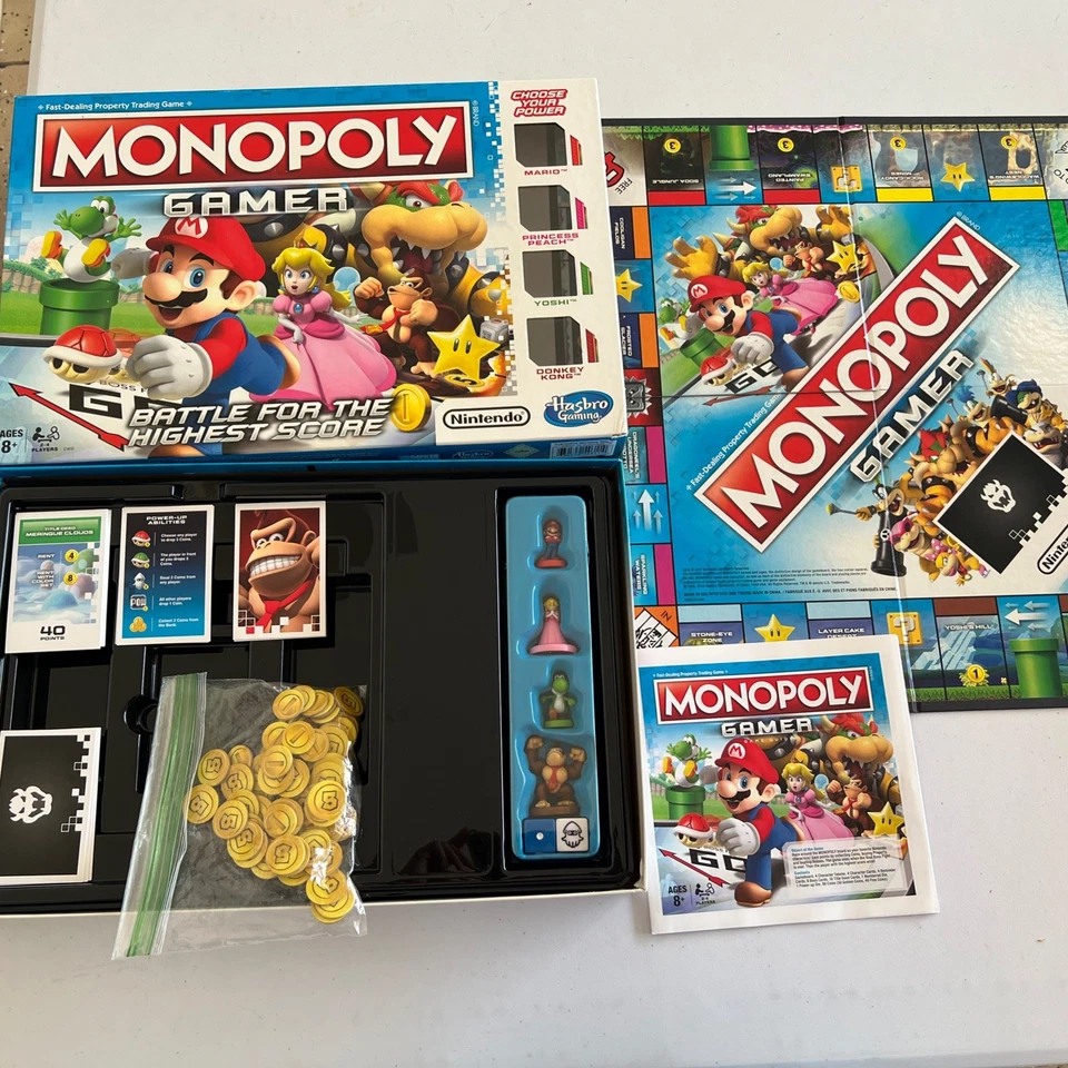 Monopoly Gamer Edition Board Game Nintendo Super Mario - Complete - Image 1 of 1