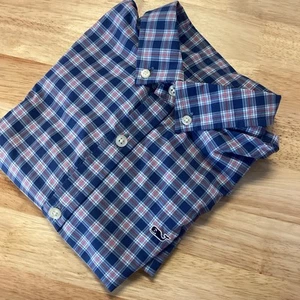 Boys Vineyard Vines Performance Long Sleeved Plaid Button Down Large (16) - Picture 1 of 5