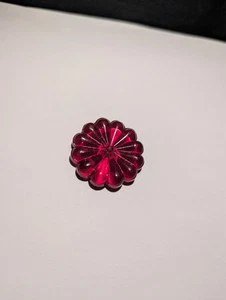 VTG NOS ITALIAN RED CRYSTAL ROSETTE FLOWER PRISM CHANDELIER LAMP PART 1 3/8" - Picture 1 of 5
