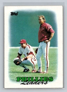 1988 Topps #669 Phillies Leaders TL Philadelphia Phillies Baseball Card - Picture 1 of 2