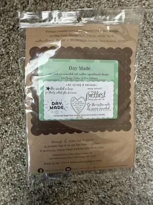 Unity Stamp Company “Day Made” Unmounted Red Rubber Repositional Stamp - Image 1 of 2