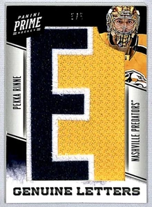 Pekka Rinne 2013-14 Panini Prime Genuine Letters Patch /5 #GL-PRI *RG* - Picture 1 of 2