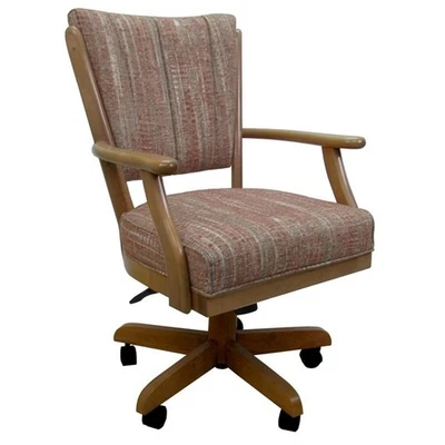 Silla de comedor clásica Caster de madera maciza - Watusi Madder - Roble claro Foto 1 de 2