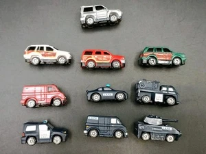 Playmates Speedeez Rollerball SWAT Krankenwagen Taxi Jeep 9er Set Kleinstwagen - Bild 1 von 7