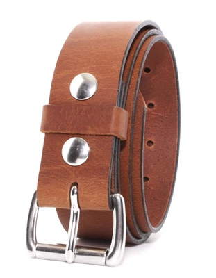 Мужские ремни из натуральной кожи буйвола лицевая работа сделано в США амишами ручная работа 1,5 дюйма - Изображение 1 из 4