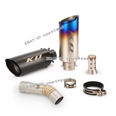 Sistema silenciadores negro tubo de escape de enlace medio negro deslizable para Yamaha FZ8 FZ8N Foto 1 de 4