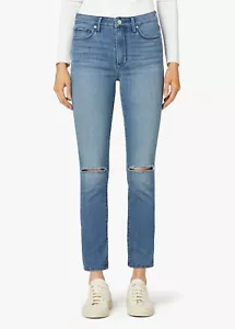 JOE'S NWT HI-RISE STRAIGHT ANKLE STRETCH JEANS CELINA DISTRESSED Sz 28 $198 - Picture 1 of 10