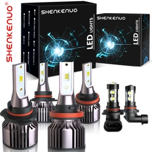 For 2015-2022 Ford F150  Headlight LED Hi-Low Beam+Fog Light Bulbs 9005 H11 9145 - Picture 1 of 14