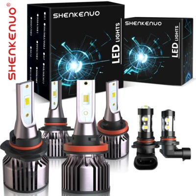 For 2015-2022 Ford F150  Headlight LED Hi-Low Beam+Fog Light Bulbs 9005 H11 9145 - Image 1 of 4