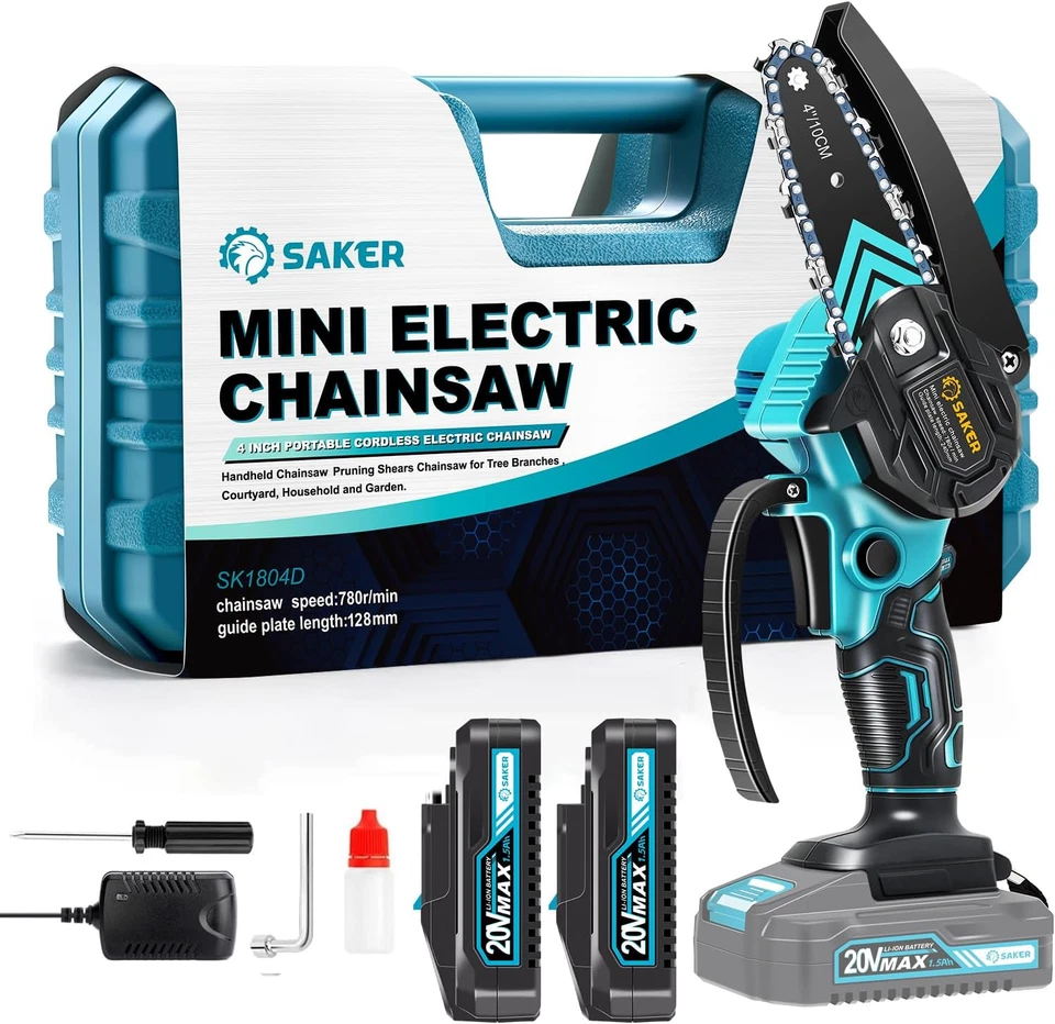 Saker Mini Chainsaw Portable Electric Chainsaws Cordless Small Handheld Chain Sa