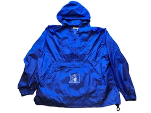 Duke Blue Devils Jacket Mens Large Hooded 1/4 Zip Windbreaker NCAA Athleisure - Picture 1 of 9