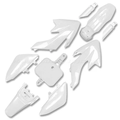 KIT PLÁSTICO 9 piezas Pit Bike calibre 50 Racing Honda CRF50F XR50R blanco XR50 CRF50 Foto 1 de 4