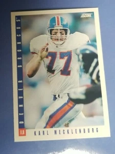 1993 Score Football #192 Karl Mecklenburg - Denver Broncos  - Bild 1 von 2