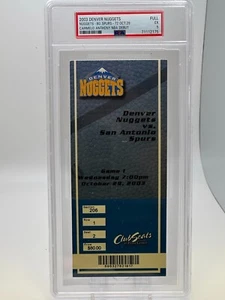 2003 Denver Nuggets Tickets Carmelo Anthony NBA Debut PSA 5 POP 2! RARE! - Picture 1 of 12